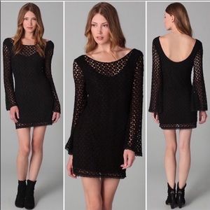 Free People Lover Crochet Mini Dress